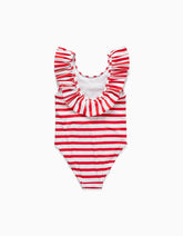 Zippy Striped Swimsuit For Girls Minnie